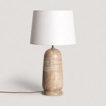 Lampe à Poser en bois Warsha ILUZZIA Naturel
