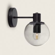 Lampe Murale Extérieur en Métal et Verre Driyah Noir