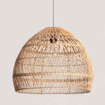 Suspension Rotin Yamil Ø550 mm ILUZZIA Noir/Blanc