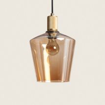Suspension Verre Vitelio Ambre