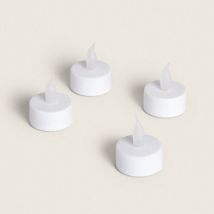 Pack 4 Bougies LED Mini à Piles Hobley Blanc