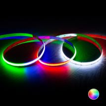 Ruban LED RGB IC COB 24V DC 720 LED/m 5m IP20 CRI90 Largeur 12mm Découpé tous les 5 cm RGB