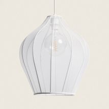 Suspension Métal et Tissu Yara Blanc