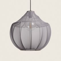 Suspension Métal et Tissu Ayla Gris Fumée