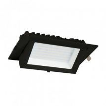 Black Rectangular 20W SAMSUNG 130lm/W LIFUD Adjustable LED Downlight - Warm White 2800K - 3200K