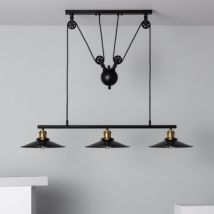 Pusaka Metal Pendant Lamp - Black