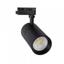 20W New Mallet Dimmable LED Spotlight for a Single-Circuit Track with Selectable CCT (UGR15) - Black