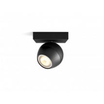 PHILIPS Hue Buckram GU10 White Ambiance Single Spotlight Ceiling Lamp - Black