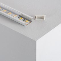 Recessed Aluminium Profile with Continuous Cover for Double Length LED Strip - Several options