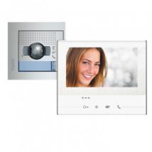 1 House 2-Wire CLASSE 300 X13E Video Entry Kit with SFERA NEW Panel and Monitor TEGUI 376171 - Aluminium