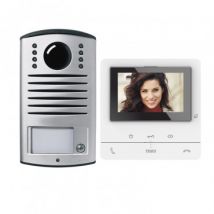 1 House 2-Wire Basic CLASS 100 Video Door Entry Kit with LINEA 2000 Panel and Handsfree Monitor TEGUI 379011 - Aluminium