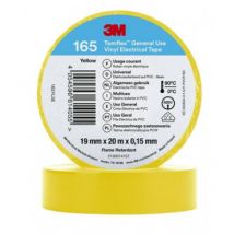 Temflex 165 PVC Insulation Tape 19mm x 20m 3M 7100184800 - Yellow