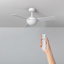 Triffin White LED Ceiling Fan with DC Motor 107cm - White