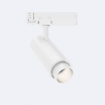 30W Fasano No Flicker DALI Dimmable Cylinder LED Spotlight for Three Circuit Track in White - Warm White 2700K