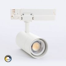 20W Wild No Flicker Multi Angle 24-60o CRI90 CCT TRIAC Dimmable LED Spotlight for Three Circuit Track - White