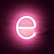 Lettere LED Neon Rosa E Rosa