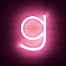 Lettere LED Neon Rosa G Rosa