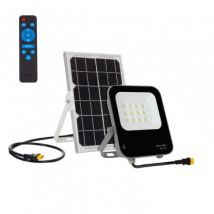 Proiettore LED Solare 30W 170lm/W IP65 con Telecomando Bianco Naturale 4500K