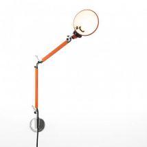 Lampada da Parete Tolomeo Micro Bianco Lucido ARTEMIDE Arancione