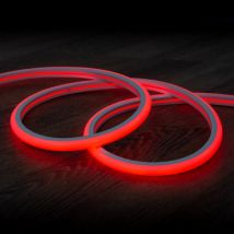 Striscia LED Neon 7.5 W/m Regolabile 220V AC 120 LED/m Semicircolare 180o Rosso IP67 su Misura Taglio ad ogni 100 cm Diverse opzioni