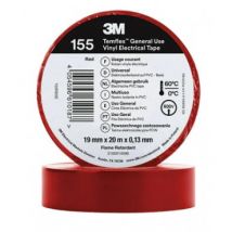 Nastro Isolante Temflex 155 PVC 19mm x 20m 3M 7100184744 Rosso