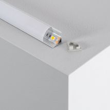 Profilo in Alluminio per Angoli Copertura Circolare 2 m per Strisce LED fino a 10 mm Opaco