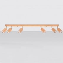 Applique da Soffitto in Legno Berg 6 SOLLUX LEGNO naturale