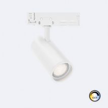 Faretto LED Fasano Bianco 30W Anti-abbagliamento Regolabile DALI CCT No Flicker per Binario Trifase Selezionabile (2700K-3200K-4000K)