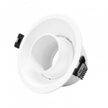 Portafaretto Downlight Conico Regolabile Basso UGR per lampadina LED GU10 / GU5.3 Foro Ø85 mm Bianco