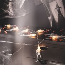 Girlanda LED Szkielet Halloween z Baterią 1,65mBiała Ciepła 2700 K
