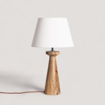 Lampa Stołowa z Drewna Rani ILUZZIABiała