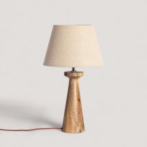 Lampa Stołowa z Drewna Rani ILUZZIAJasny Brąz