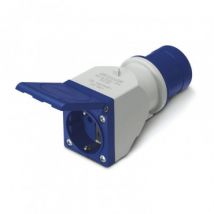 IEC309 Adapter for a Type F Plug - IP54 - Blue