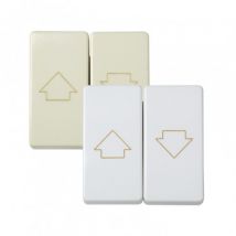Set of 2 Push-Button Switches for Blinds 10A 250V with Electrical Latching System Simon 27 Play - Marble