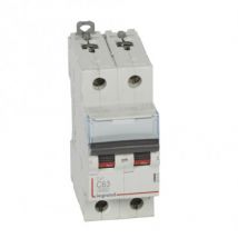 LEGRAND 407805 Curve C 6/10kA 50-63 A DX3 Tertiary 2P Thermal-magnetic Circuit Breaker - 63 A