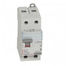 Industrial Differential Switch 2P 30mA 63A 10kA Class AC LEGRAND DX³ 411506 - 63 A