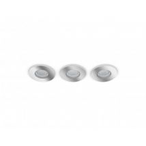 Pack of 3 PHILIPS Hue Adore GU10 White Ambiance Downlights with Ø70 mm Cut-Out - Chrome