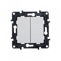 LEGRAND Niloé Step Double Switch Kit - White