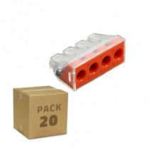 Pack of 20 Quick Connectors with 4 Inputs 2.5-6.0 mm² - 2.5-6.0mm²