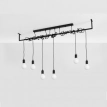 Salamanca 6 SOLLUX LED Pendant Lamp - Black