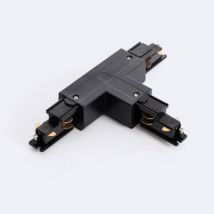 Left Side T Connector for Three Circuit DALI Track - Black