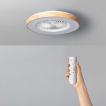 Dhalia LED Ceiling Fan with DC Motor in Wood 58cm - Wood
