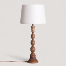 Anand Wooden Table Lamp ILUZZIA - White
