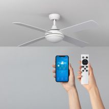 Baffin White WiFi LED Ceiling Fan with DC Motor 132cm - White