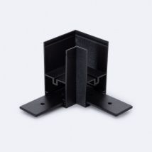 Horizontal L Connection for 48V Single Phase Magnetic Rail 25mm Super Slim Suspension/Flush Mounted - Black