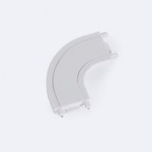 Curved L-Type Connector for Single Phase 25mm Super Slim 48V Surface Mounted Magnetic Rail - White