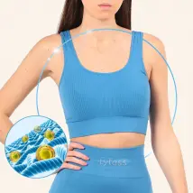 Lytess - Brassière Yogafit Raffermissante - Bleu - Taille L/XL