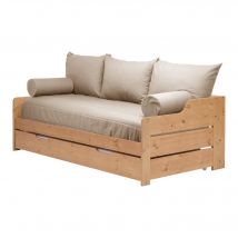 Ensemble housse et coussins pour lit gigogne recyclé Heva CAMIF