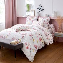Taie d'oreiller percale Elisa rose TRADILINGE