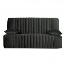 Canapé clic-clac velours matelas 15 cm Oriane